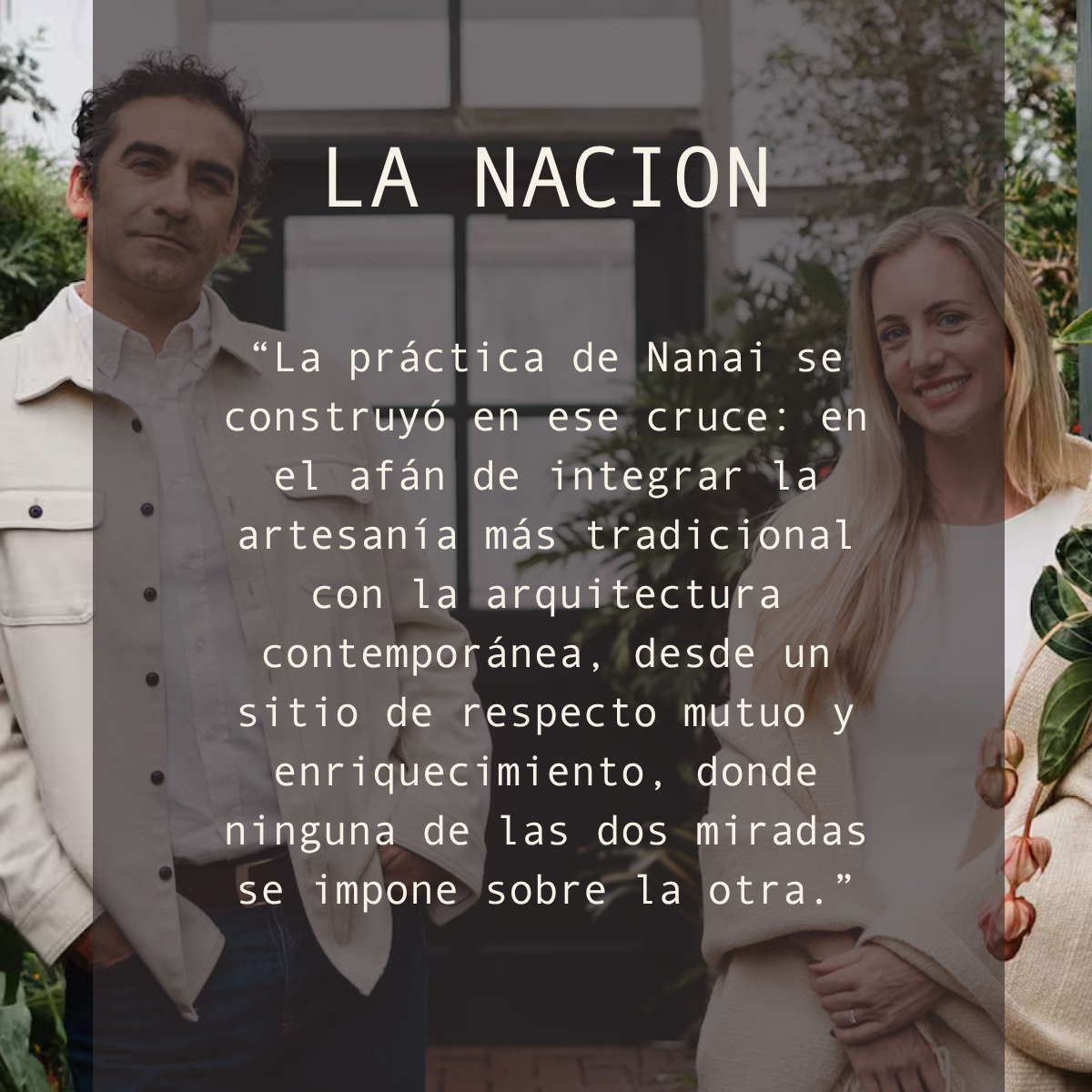 Quote from news article in La Nacion.